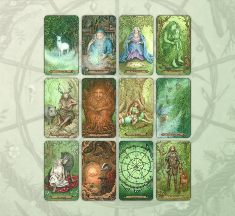 Forest of Enchantment Tarot Kit: A Gorgeous Germanic Folklore Deck That Invites You to Read Beyond the Cards 3 The first half of the Major Arcana of the Forest of Enchantment Tarot