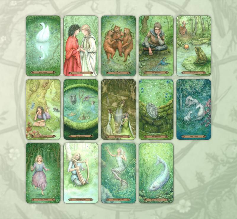 Forest of Enchantment Tarot Kit: A Gorgeous Germanic Folklore Deck That Invites You to Read Beyond the Cards 5 The suit of Visions in the Forest of Enchantment Tarot