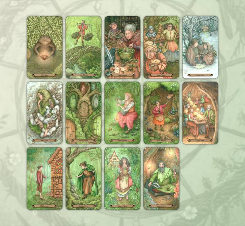 Forest of Enchantment Tarot Kit: A Gorgeous Germanic Folklore Deck That Invites You to Read Beyond the Cards 6 The suit of Boons in the Forest of Enchantment Tarot